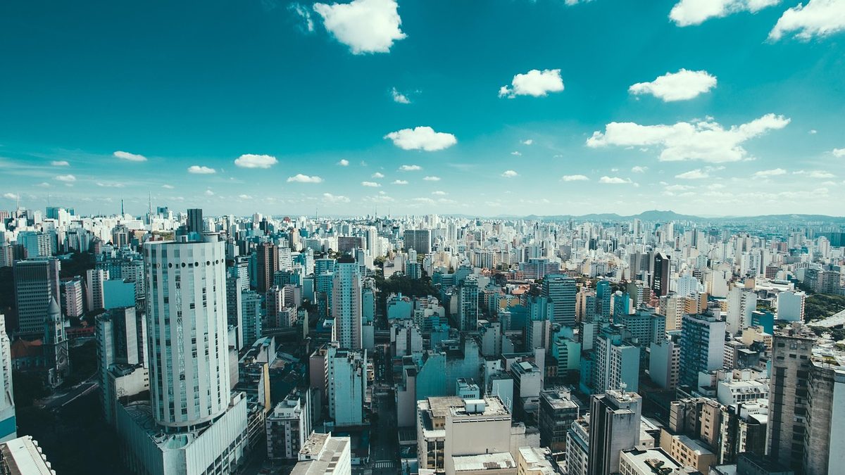 Vista aérea de prédios da região central de São Paulo